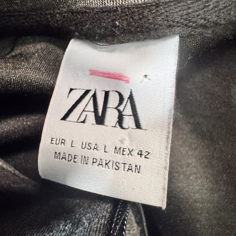 ZARA Men Grey Full Zip Track Jacket Athletic Casual Large travel basic gym - Picture 3 of 6